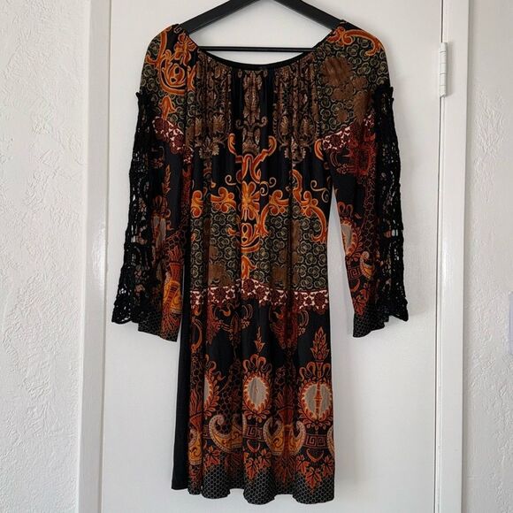 Honeyme Womens Tunic crochet Dress Size Small - Picture 1 of 7